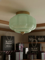 Eloise Flush Mount Milk Glass Ceiling Light – Modern Accent Lighting with Artistic Glass Shade